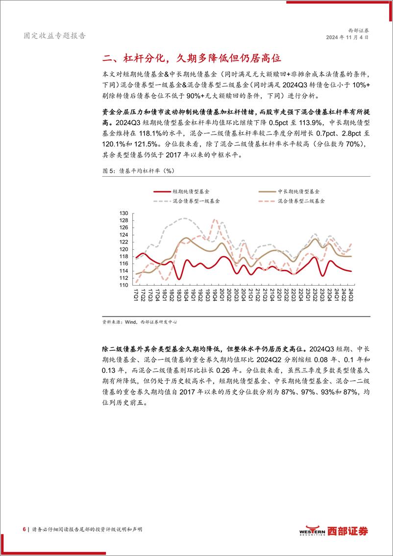 《24Q3债基季报解读：债市波动加大，久期与下沉策略如何演绎？-241104-西部证券-24页》 - 第6页预览图