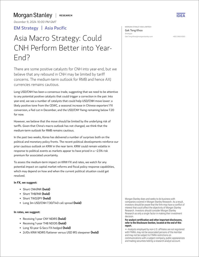 《Morgan Stanley Fixed-EM Strategy Asia Macro Strategy Could CNH Perform Better i...-112102269》 - 第1页预览图