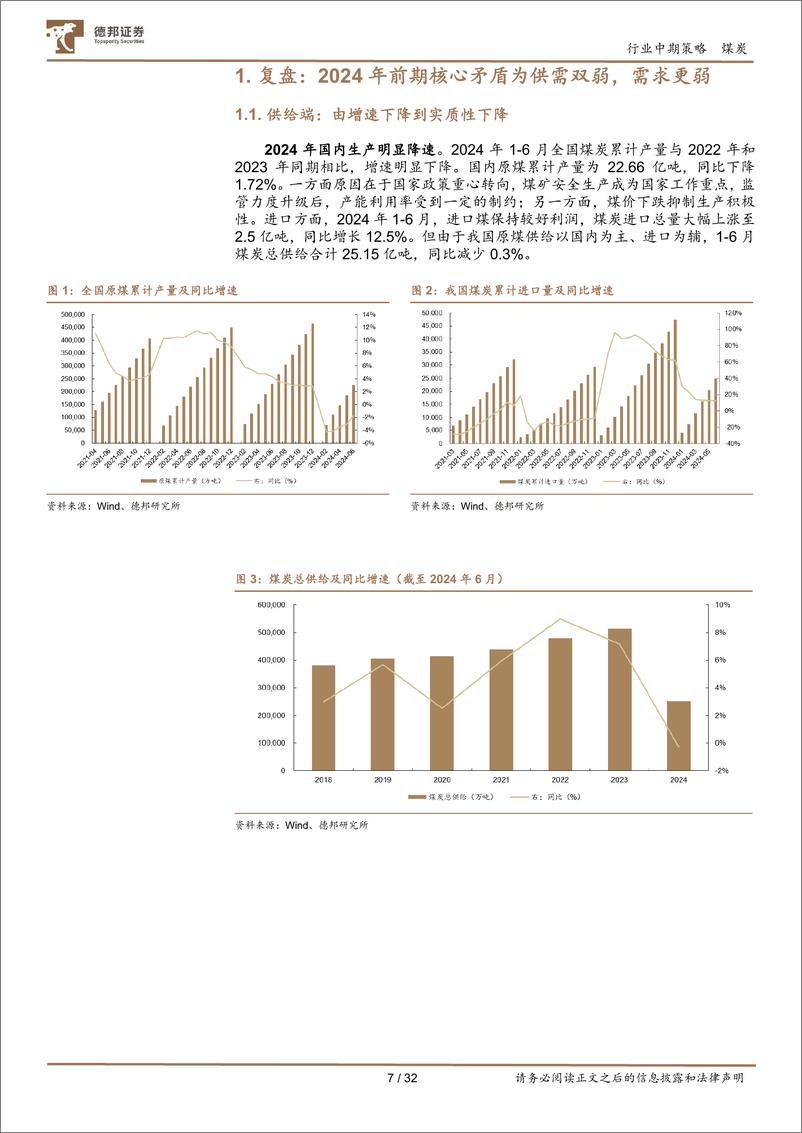 《煤炭行业2024年中期策略：复苏打破供需双弱格局，新时代煤炭估值体系渐成-240829-德邦证券-32页》 - 第6页预览图