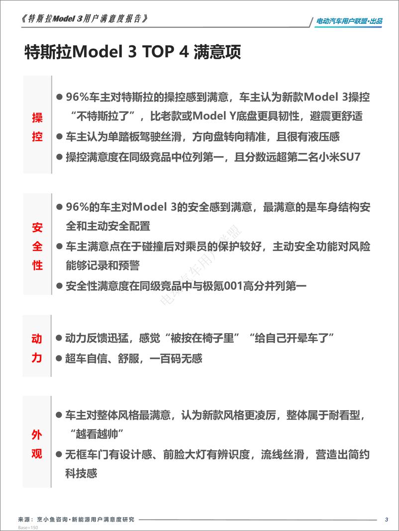 《电动汽车用户联盟_2024年焕新版特斯拉Model 3用户画像及满意度报告》 - 第3页预览图