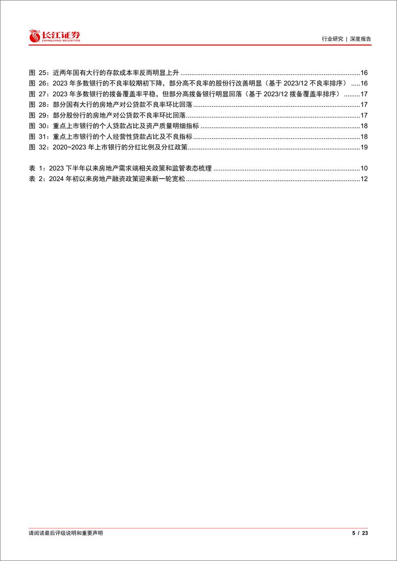 《银行业2024年二季度投资策略：聚集红利价值和绩优白马-240417-长江证券-23页》 - 第4页预览图