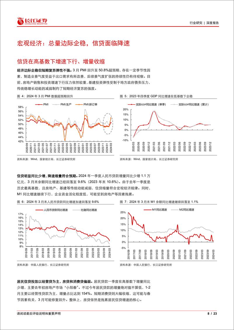 《银行业2024年二季度投资策略：聚集红利价值和绩优白马-240417-长江证券-23页》 - 第7页预览图