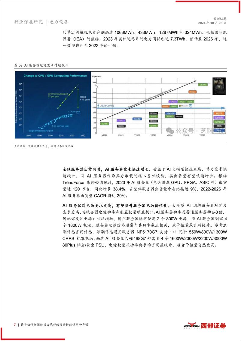 《AI电源行业研究报告：AI服务器电源需求增长迅速，市场前景广阔-241008-西部证券-16页》 - 第7页预览图