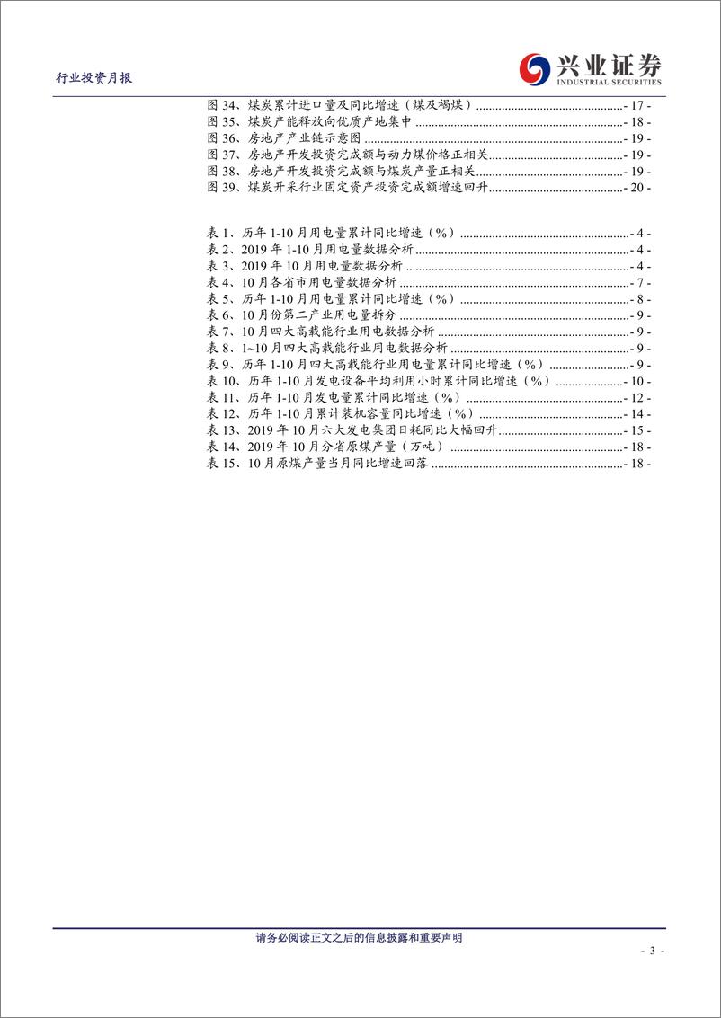 《煤炭行业投资月度报告：10月高载能行业用电增速继续承压，短期供给因素支撑煤价-20191127-兴业证券-21页》 - 第4页预览图