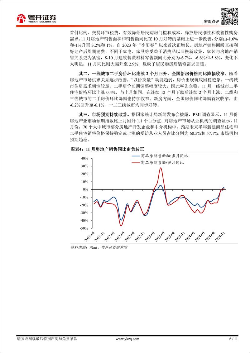 《【粤开宏观】11月经济数据解读：地产销售的亮点与社零消费的异常-241216-粤开证券-11页》 - 第6页预览图