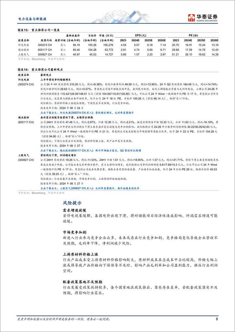 《电力设备与新能源行业-9月逆变器出口跟踪：需求阶段性波动，仍看好长期需求-241021-华泰证券-11页》 - 第8页预览图