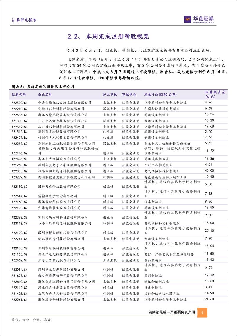 《新股：IPO审核持续回暖，新股活跃度显著提升-20240611-华鑫证券-12页》 - 第5页预览图