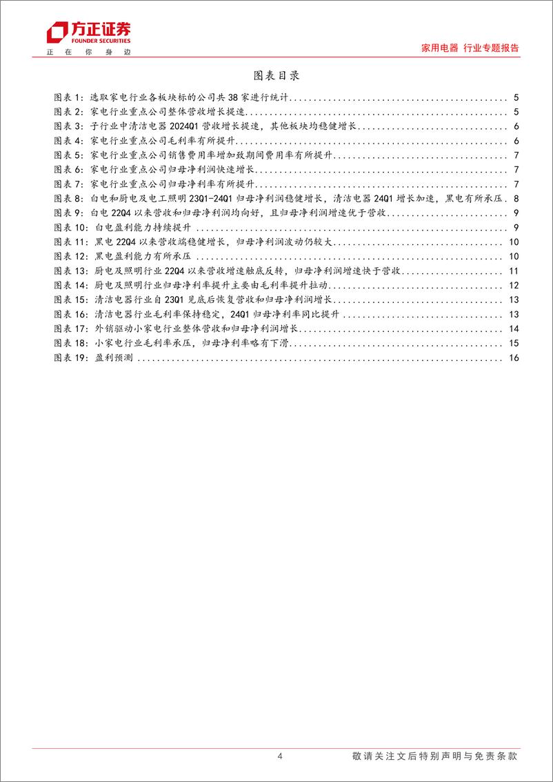 《家用电器行业专题报告-家电行业23年报及24年一季报总结：经营稳健，盈利能力持续提升-240517-方正证券-17页》 - 第4页预览图