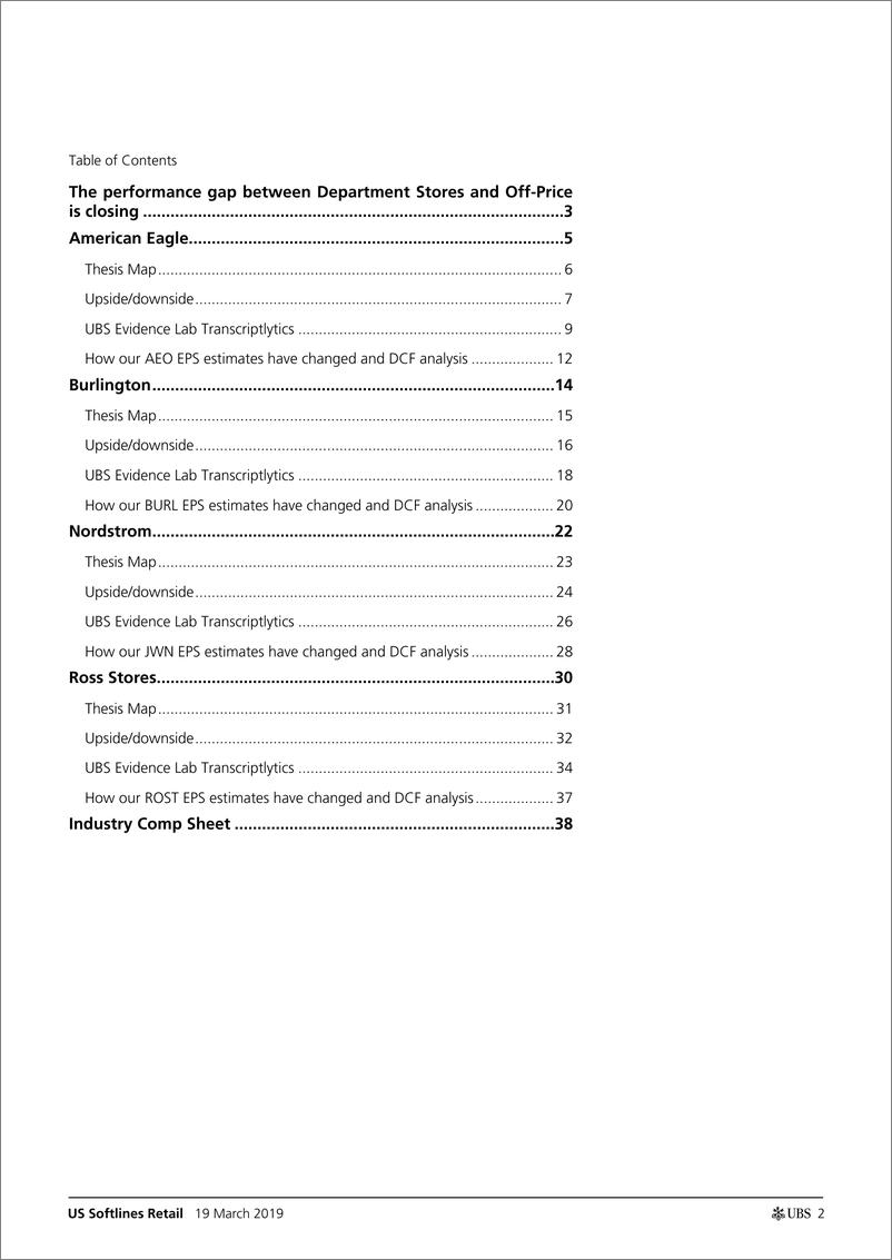 《瑞银-美股-零售行业-美国软线零售：非价格挑战增加，重申BURL卖出评级-2019.3.19-44页》 - 第3页预览图
