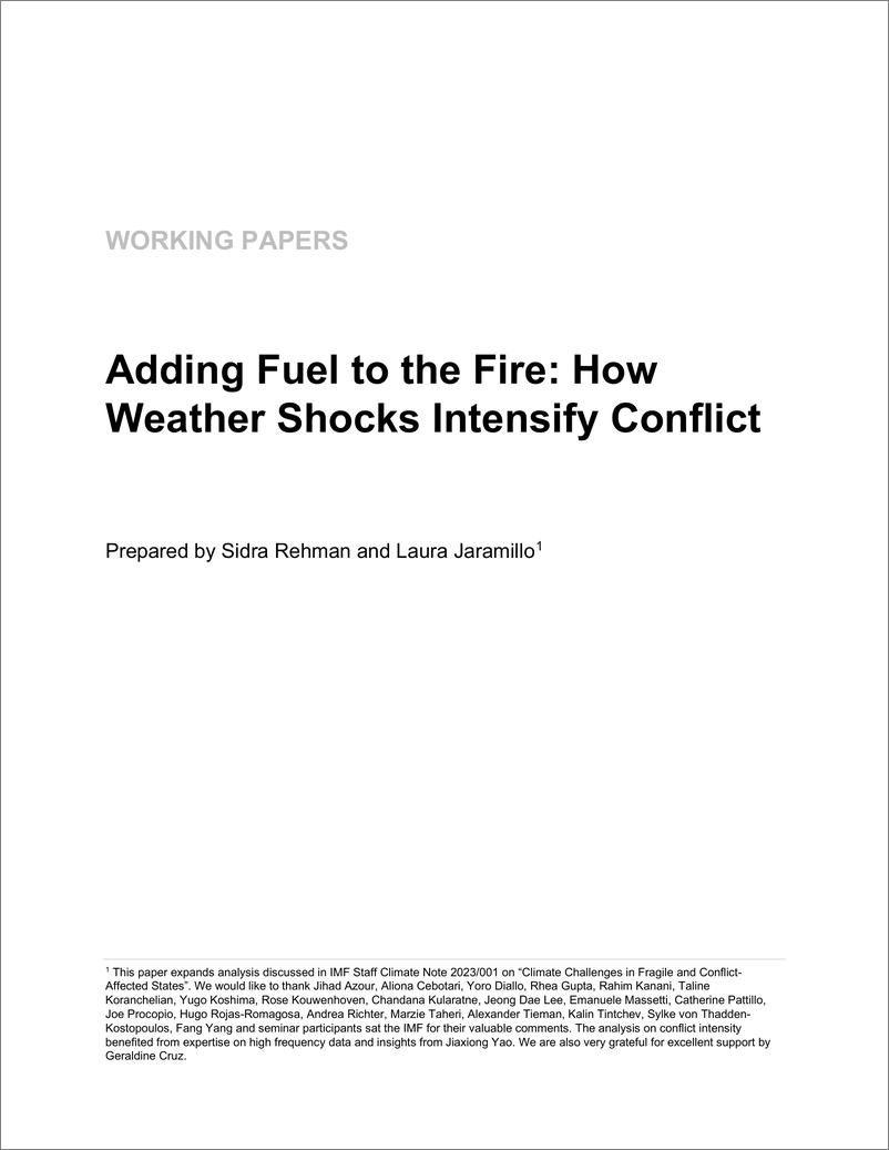 《火上浇油：2024天气冲击如何加剧冲突报告（英文版）-国际货币基金组织》 - 第3页预览图