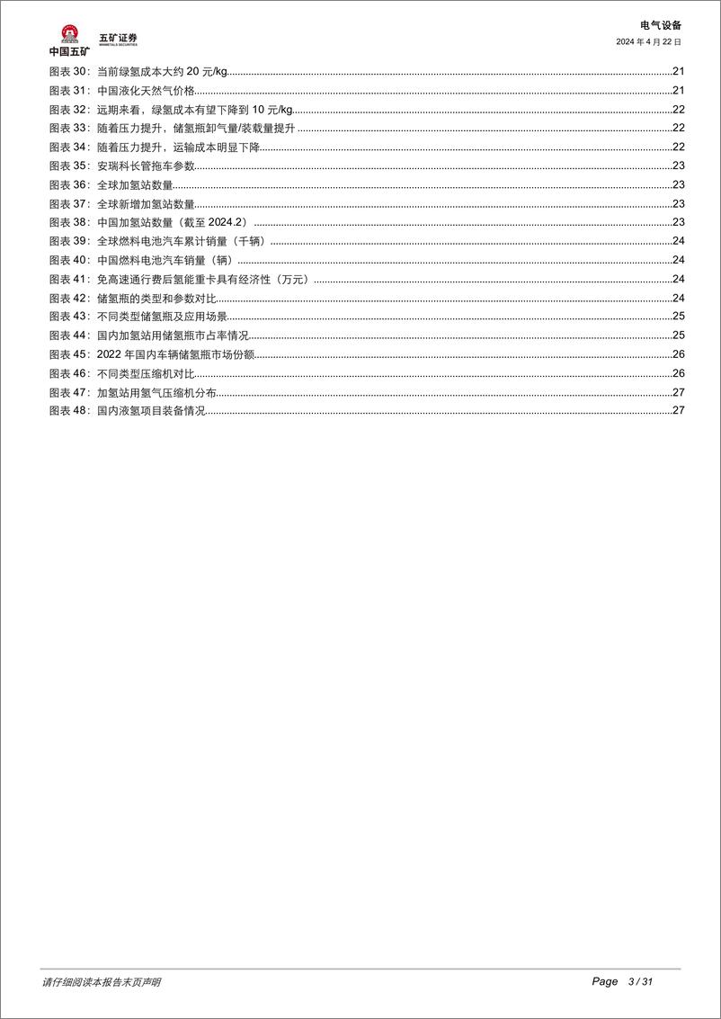 《五矿证券-电气设备行业深度：氢能爆发，基建先行，储运设备国产化进程几何？》 - 第3页预览图