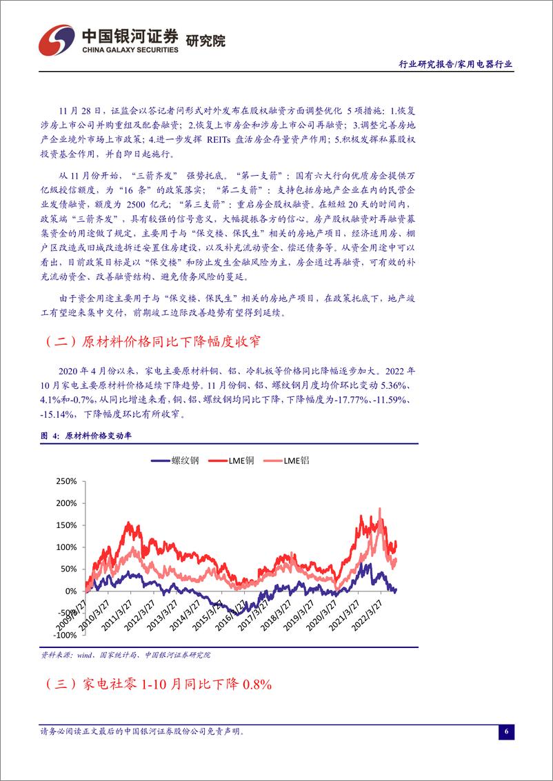 《家用电器行业十一月行业动态报告：地产政策加码，关注板块估值修复-20221207-银河证券-24页》 - 第7页预览图