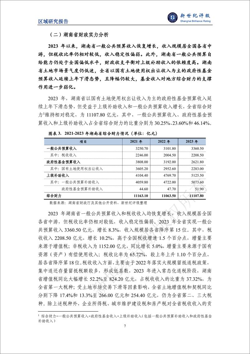 《湖南省及下辖各州市经济财政实力与债务研究_2024_》 - 第7页预览图