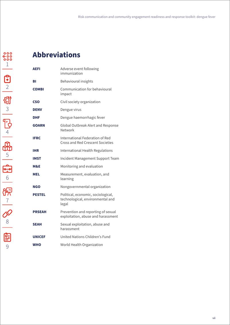 《WHO世界卫生组织：2024风险沟通和社区参与准备和应对工具包：登革热（英文版）》 - 第7页预览图