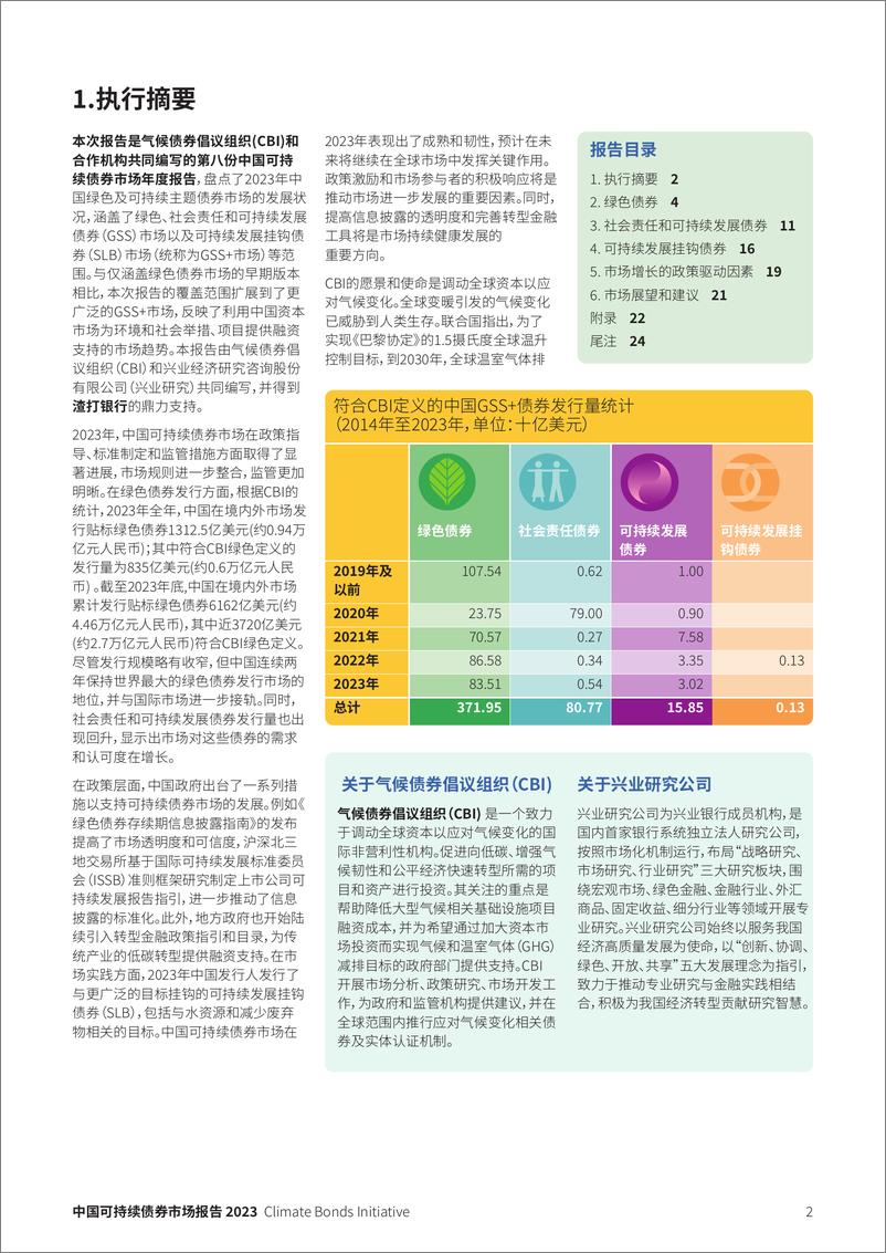 《气候债券倡议组织：2023年中国可持续债券市场报告》 - 第2页预览图