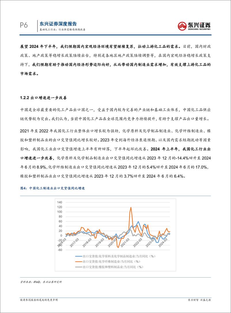 《化工行业2024年半年度展望：行业供需格局预期改善-240729-东兴证券-17页》 - 第6页预览图