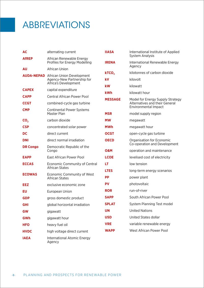 《IRENA-可再生能源的规划和前景：中部非洲（英）-2025.1-112页》 - 第8页预览图