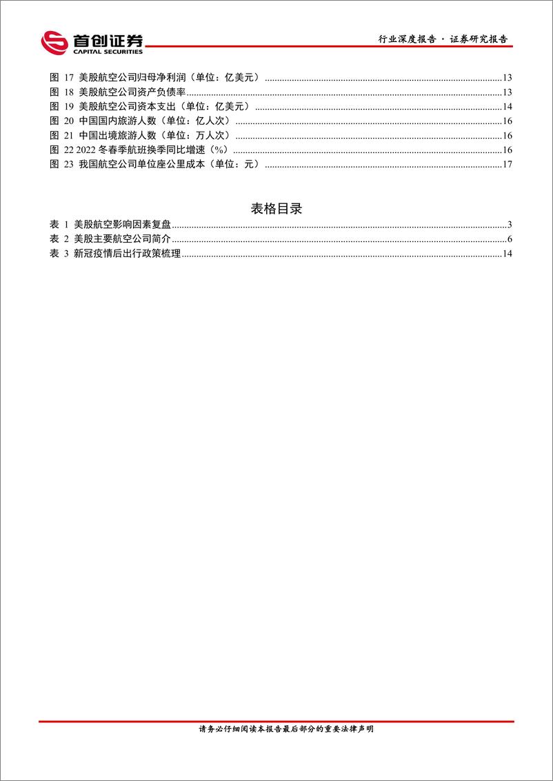 《交通运输行业深度报告：借鉴美股航空复苏，疫情防控调整利好航空-20230117-首创证券-22页》 - 第4页预览图