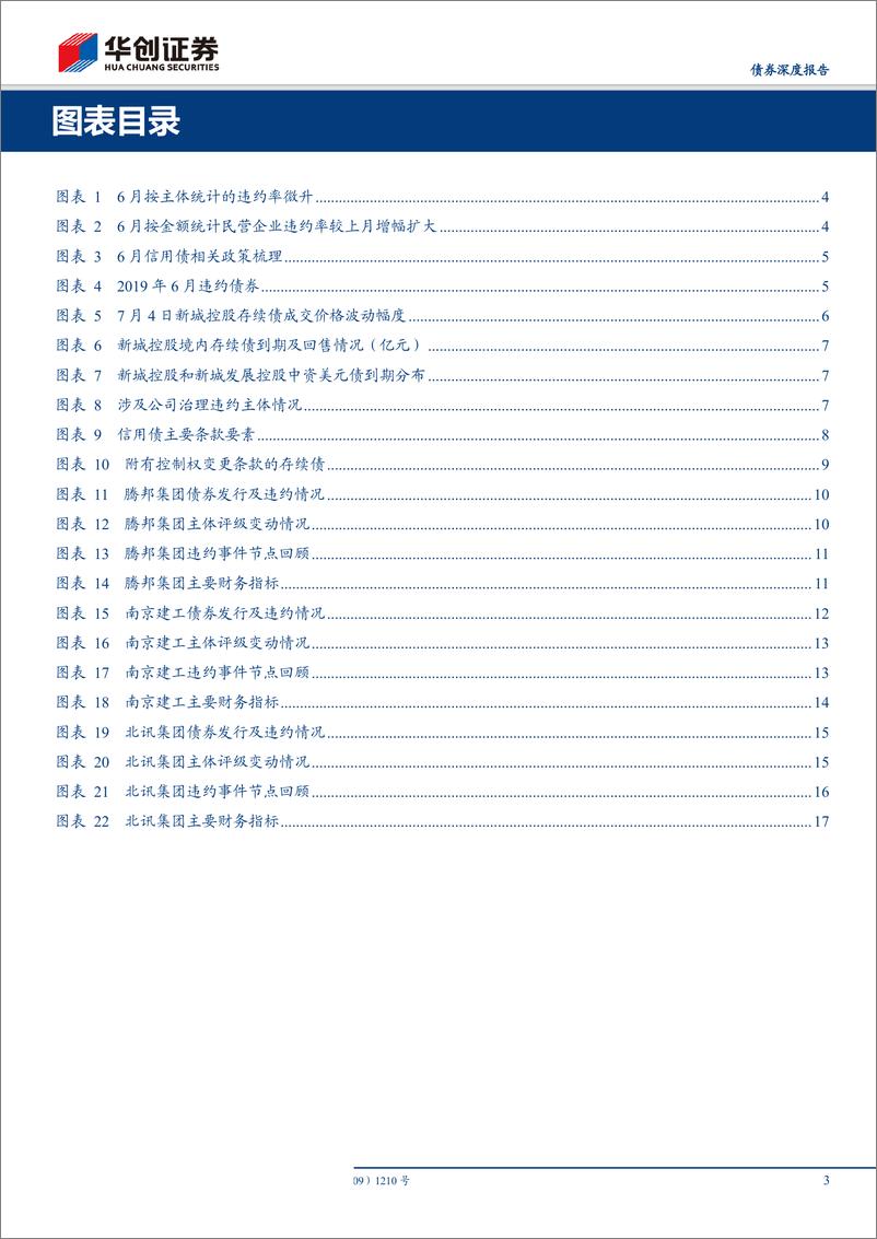 《华创债券信用观察月报：6月新增3家违约主体，违约率有所上升-20190706-华创证券-21页》 - 第4页预览图