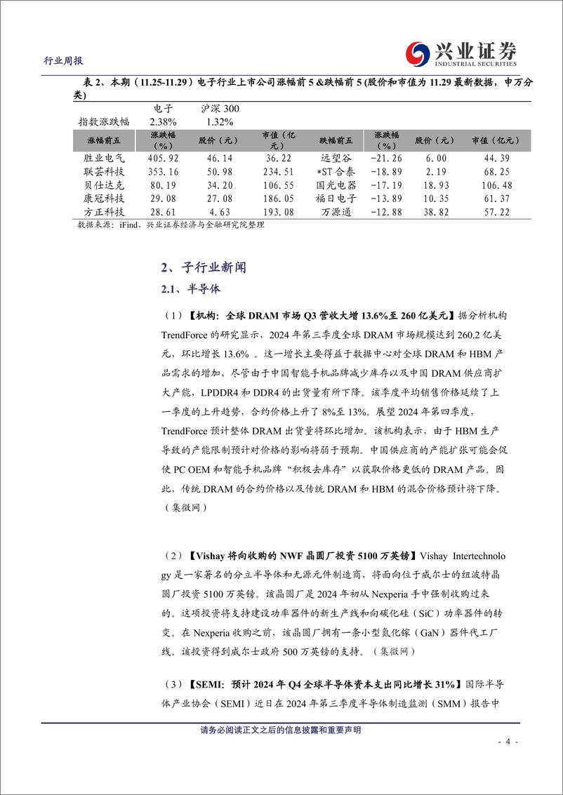 《电子行业：华为Mate70系列手机正式发布，看好端侧AI硬件创新浪潮-241201-兴业证券-10页》 - 第4页预览图