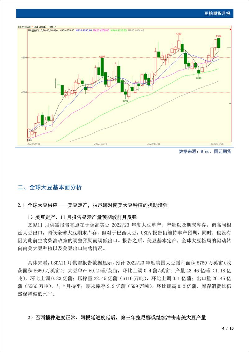 《豆粕期货月报：大豆库存拐点已现，12月豆粕将承压运行-20221127-国元期货-16页》 - 第5页预览图