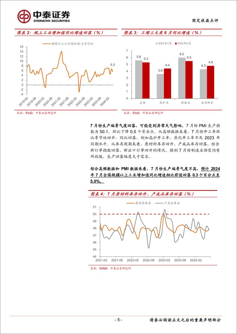 《7月经济数据前瞻：CPI小幅回升，信贷持续偏弱-240807-中泰证券-15页》 - 第5页预览图