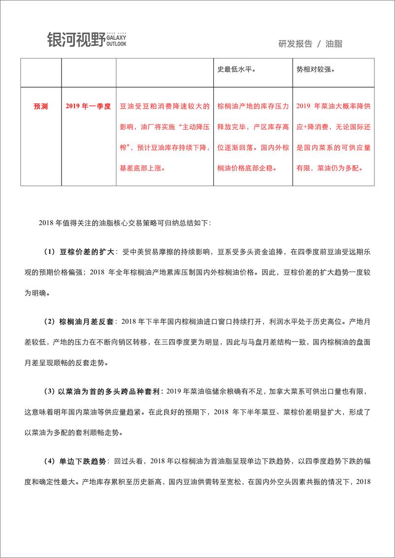 《银河期货-豆油底部看涨  油粕比长线持有（农产品）-2019.1-23页》 - 第3页预览图