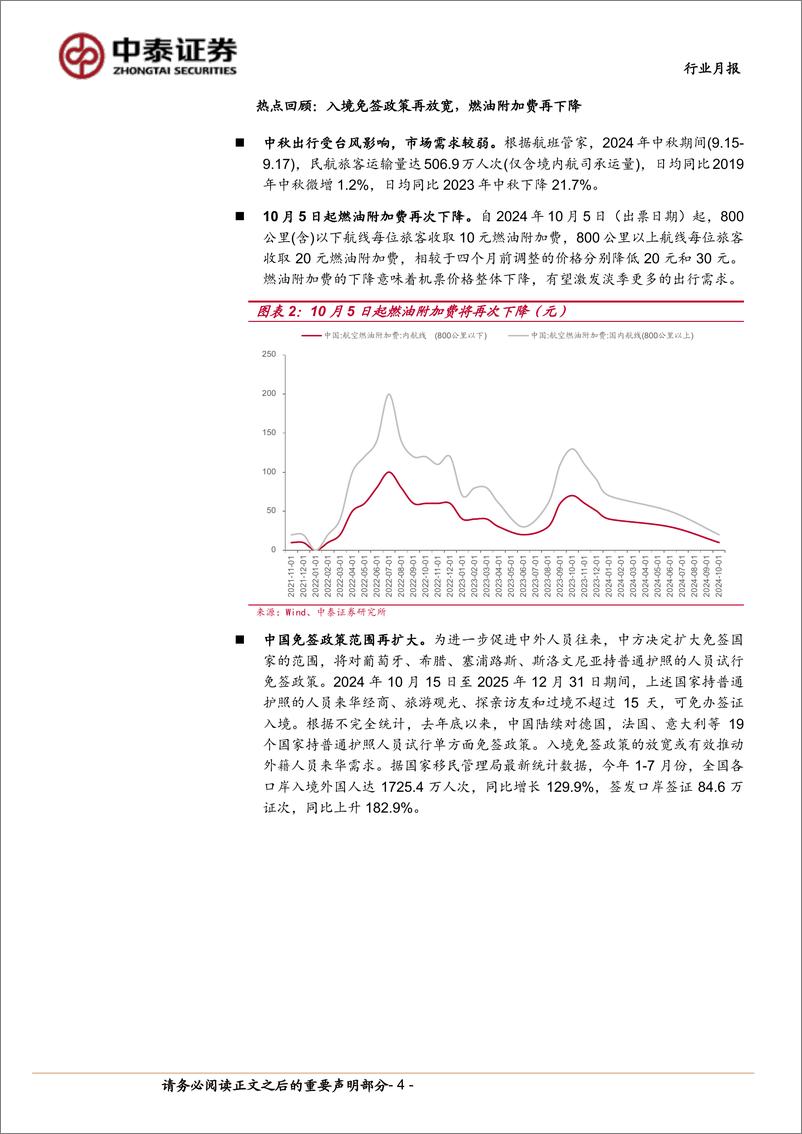 《交通运输(航空)行业航空机场10月投资策略：利好催化不断，持续看多航空-241004-中泰证券-15页》 - 第4页预览图