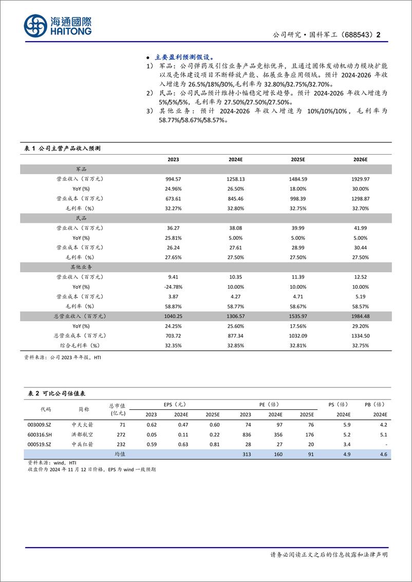 《国科军工(688543)地方军工新质弹药平台型企业，固体发动机业务布局加速-241113-海通国际-12页》 - 第2页预览图