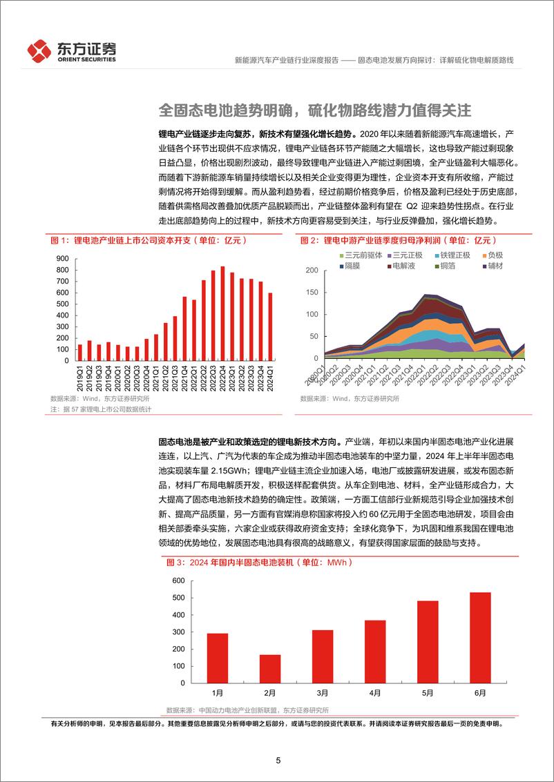 《新能源汽车产业链行业深度报告：新技术系列报告(三)，固态电池发展方向探讨，详解硫化物电解质路线-240722-东方证券-30页》 - 第5页预览图