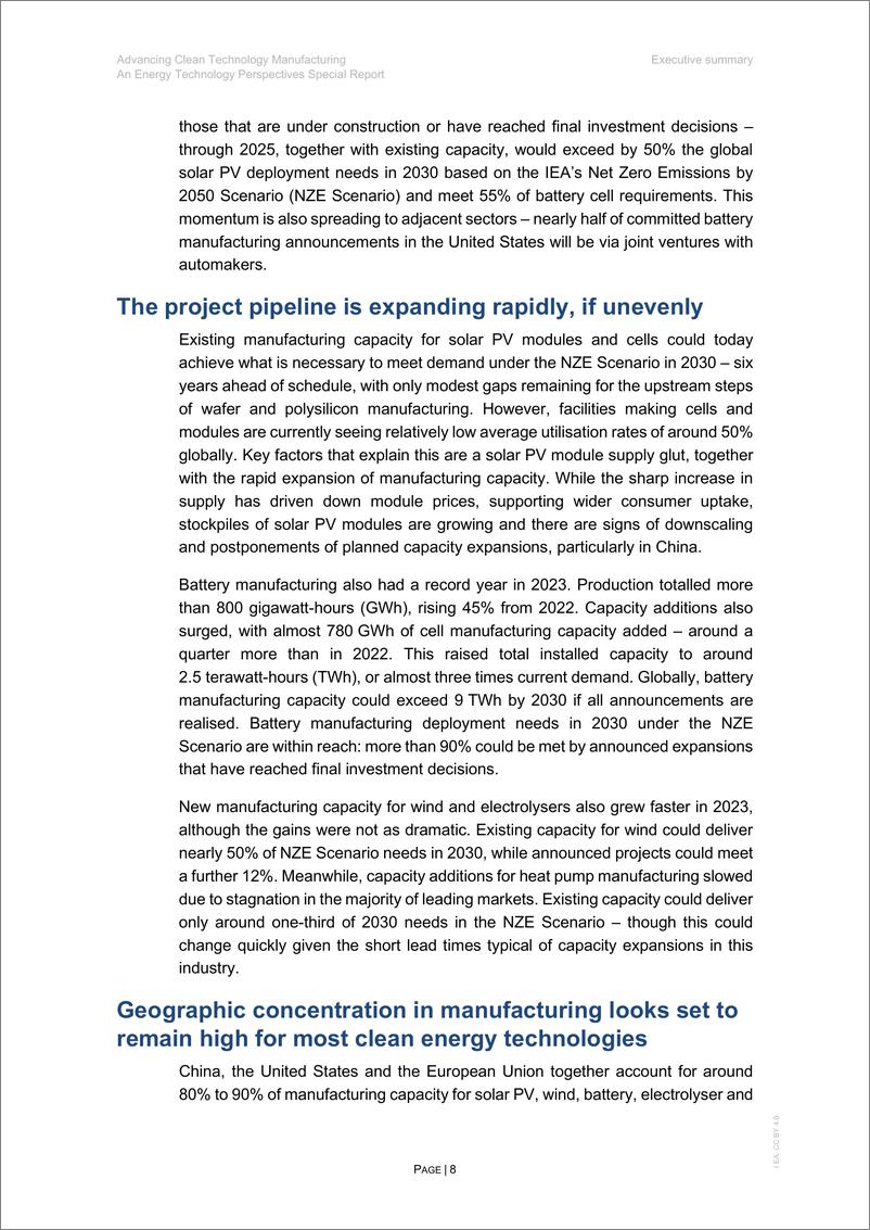 《能源技术展望特别报告：全球清洁技术制造现状报告2024—清洁技术制造路线图-115页》 - 第8页预览图