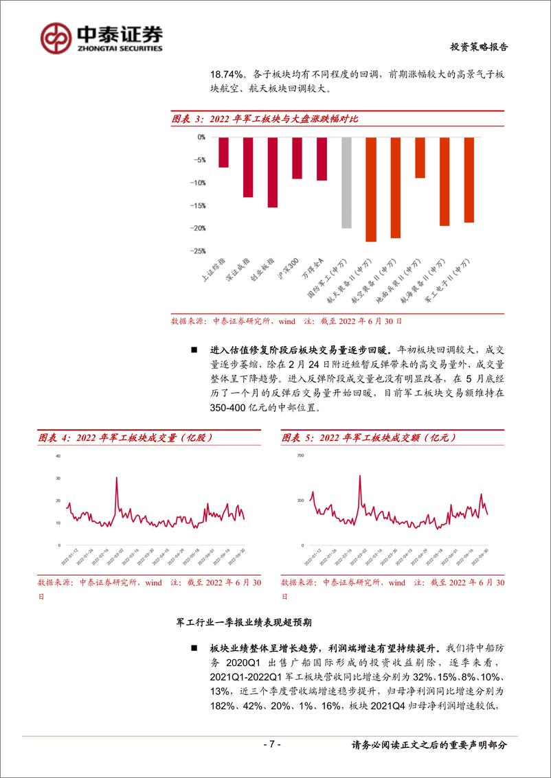 《国防军工行业2022年中期策略报告：成长有所分化，改革加速推进-20220712-中泰证券-40页》 - 第8页预览图