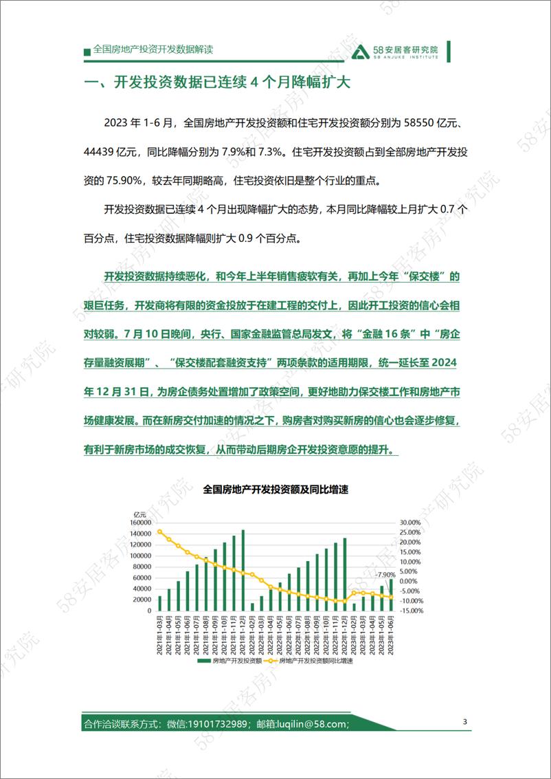 《58安居客房产研究院-2023年1-6月房地产开发运行情况解读-10页》 - 第4页预览图