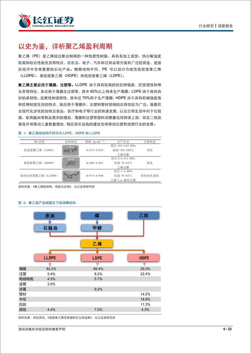 《石油化工行业C2&C3系列报告（二）：聚乙烯迎景气拐点，乙烷裂解成璀璨明珠-20190429-长江证券-22页》 - 第5页预览图