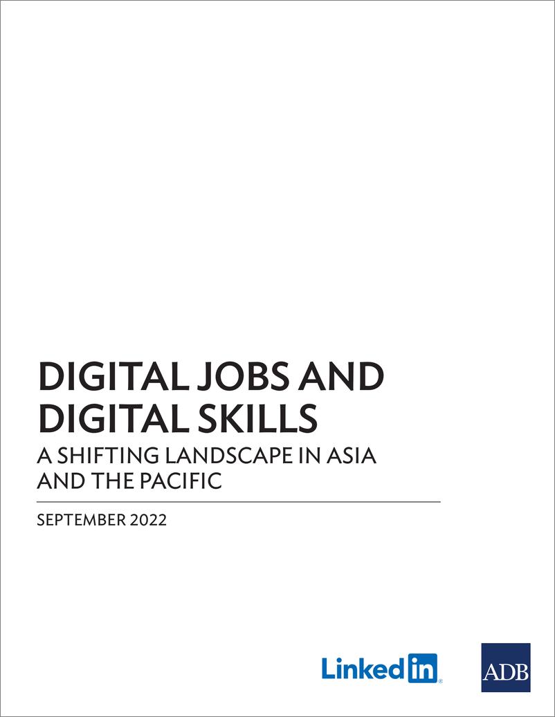 《亚开行-数字工作和数字技能：亚太地区不断变化的形势（英）-2022.9-60页》 - 第4页预览图