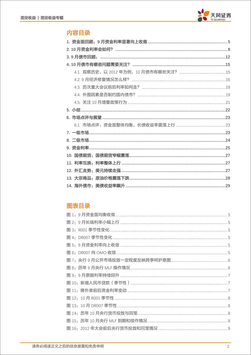 《10月资金面和债市展望：利空因素多了吗？-20220925-天风证券-30页》 - 第3页预览图