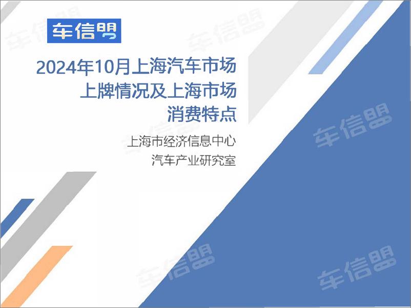 《2024年10月份上海汽车市场上牌情况-9页》 - 第1页预览图