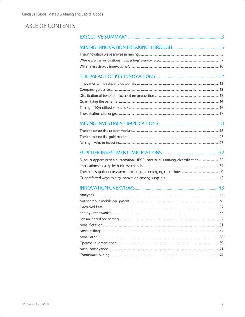 《巴克莱-全球-金属与采矿业-全球金属与采矿业：创新突破-2019.12.11-87页》 - 第3页预览图
