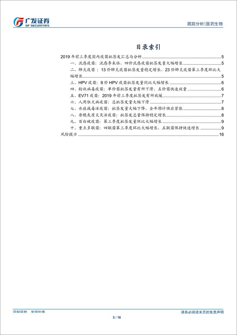 《医药生物行业：流感季即将来临，重点关注流感疫苗批签发动态-20191005-广发证券-18页》 - 第4页预览图