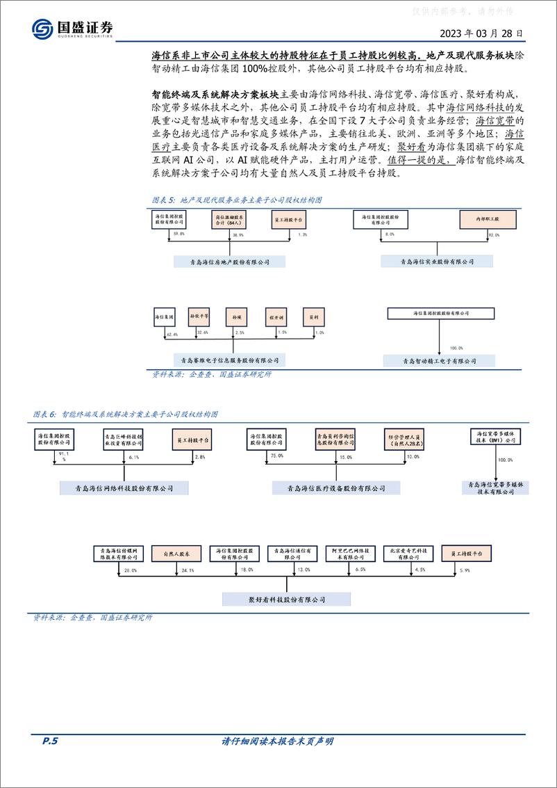 《国盛证券-家用电器行业海信系专题报告系列二：海信出海主体、非上市业务持股及管理情况梳理-230328》 - 第5页预览图