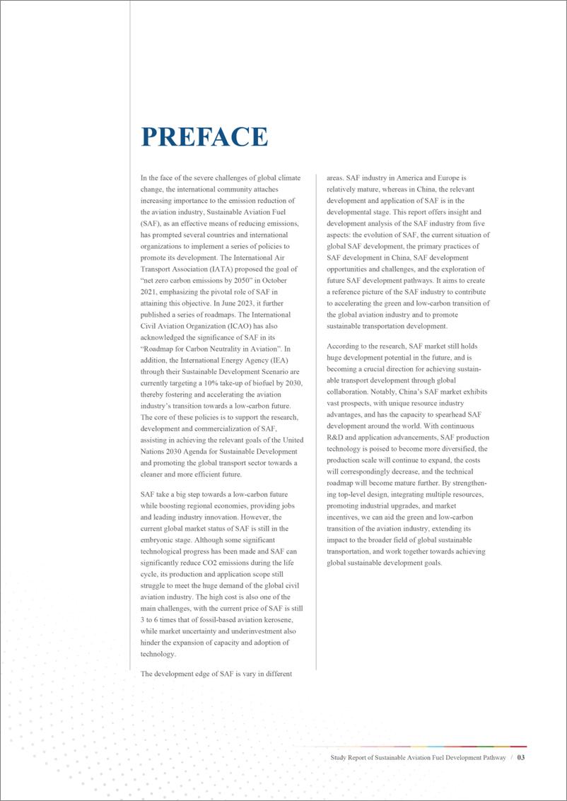 《2024年可持续航空燃料发展路径研究报告_英文版_(1)》 - 第3页预览图