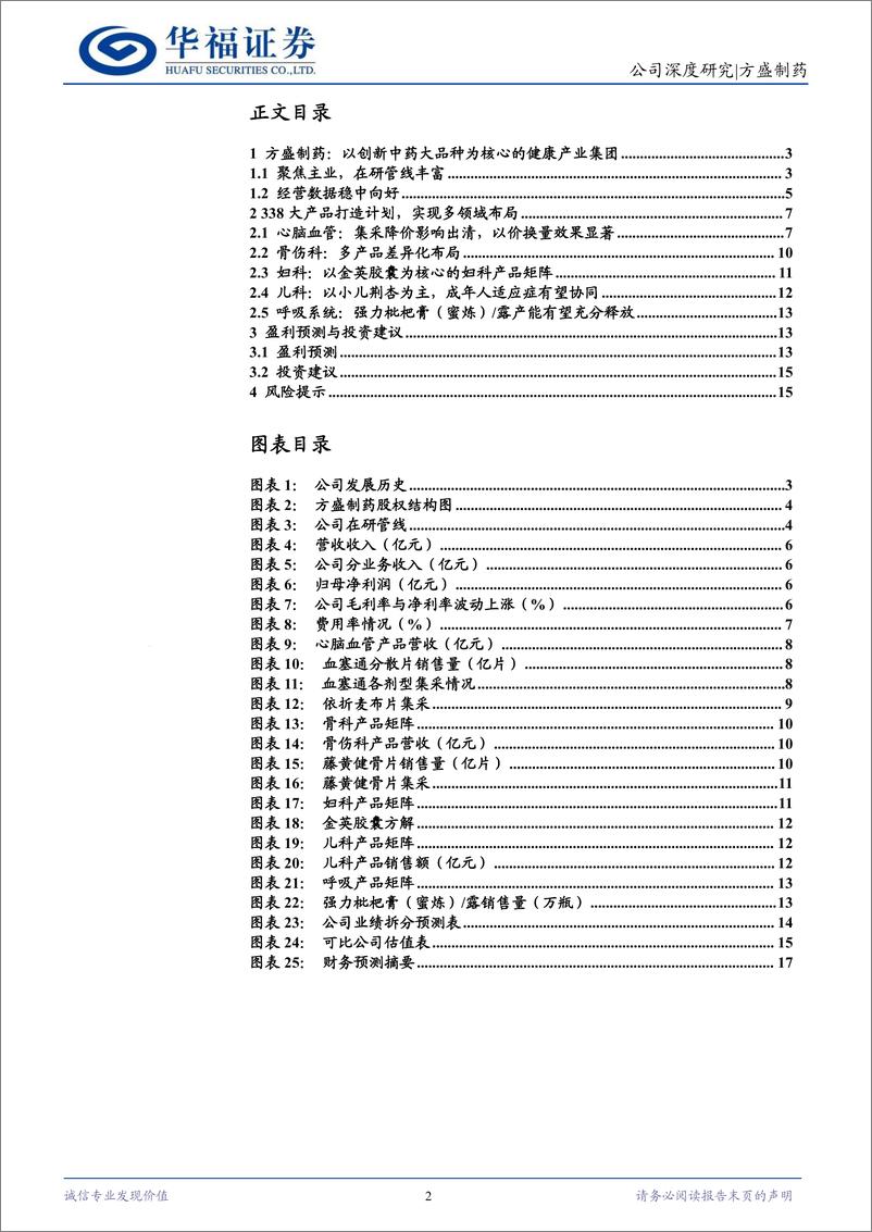 《方盛制药(603998)创新为王，338大品种战略稳步推进-240725-华福证券-18页》 - 第2页预览图