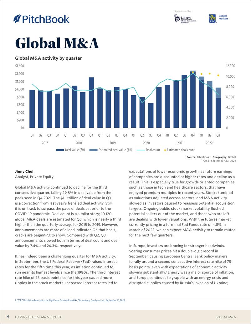 《PitchBook-2022年第3季度全球并购报告（英）-2022.10-19页》 - 第5页预览图