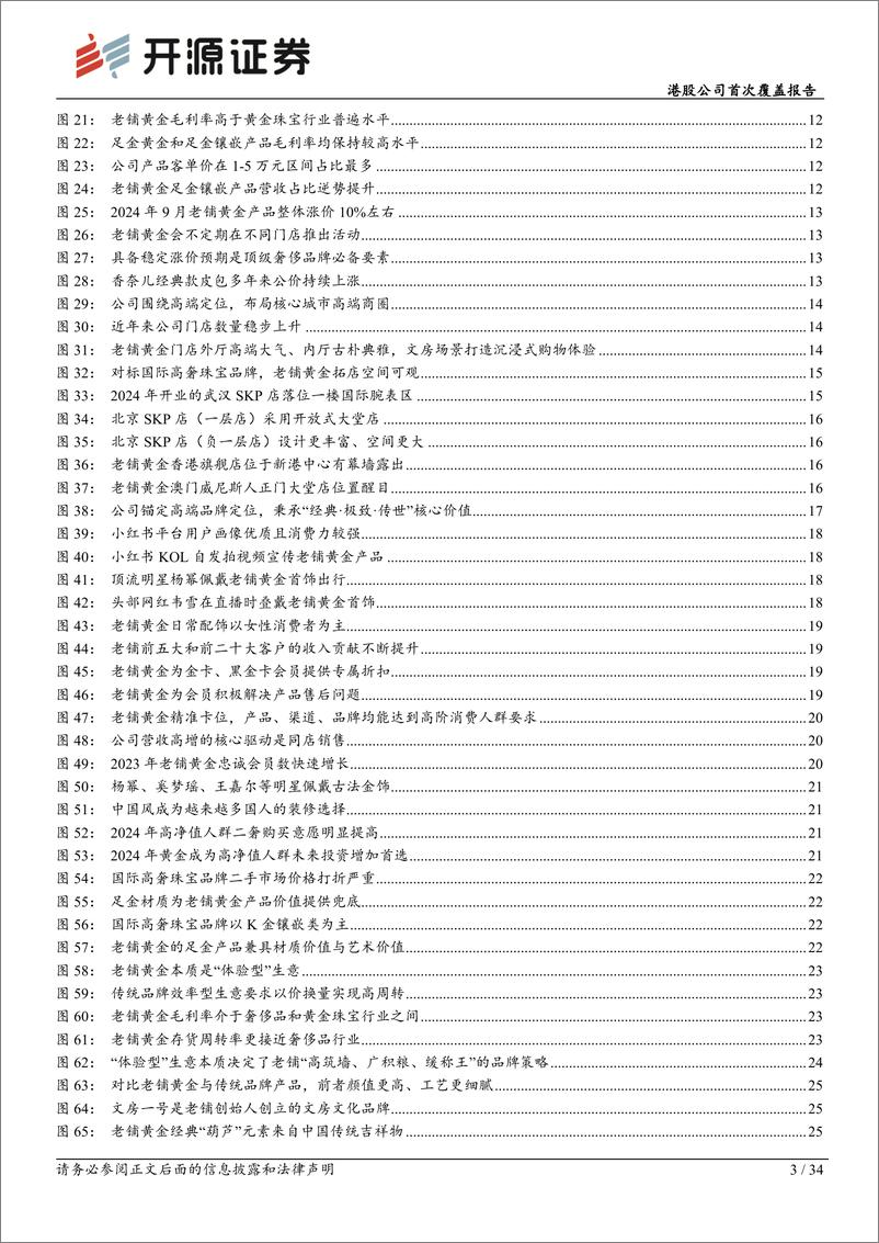 《老铺黄金(06181.HK)港股公司首次覆盖报告：高端中式黄金执牛耳者，“高筑墙、广积粮、缓称王”-250109-开源证券-34页》 - 第3页预览图