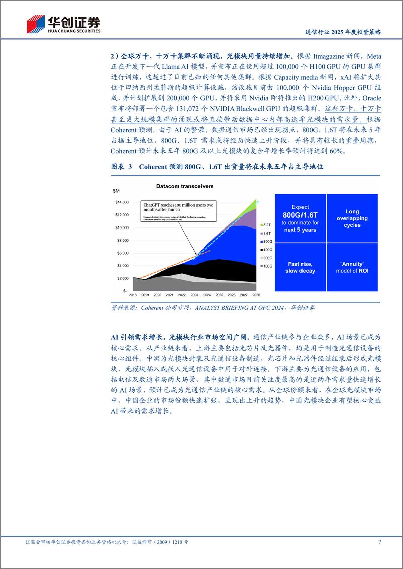 《通信行业2025年度投资策略：基本面与宏观叙事共振，重视三大投资方向-241119-华创证券-30页》 - 第7页预览图