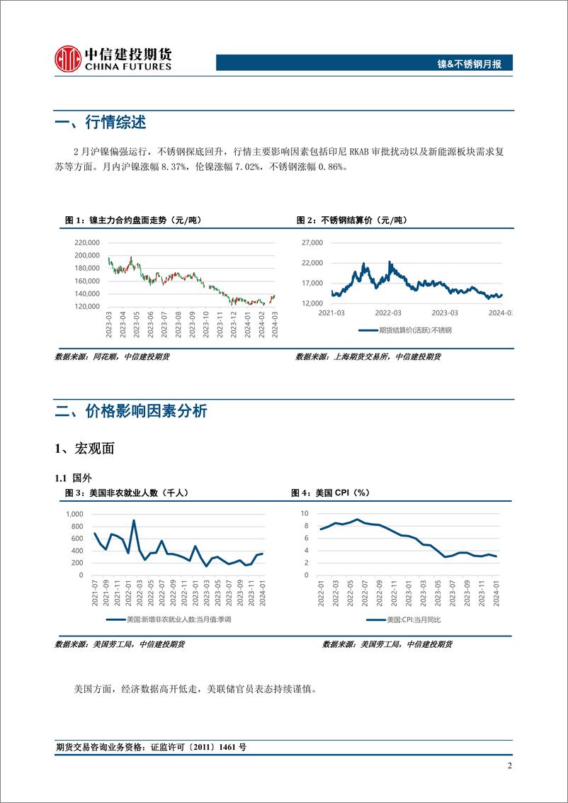 《镍&不锈钢月度报告：关注RKAB对镍铁转产高冰镍的扰动-20240303-中信建投期货-12页》 - 第3页预览图