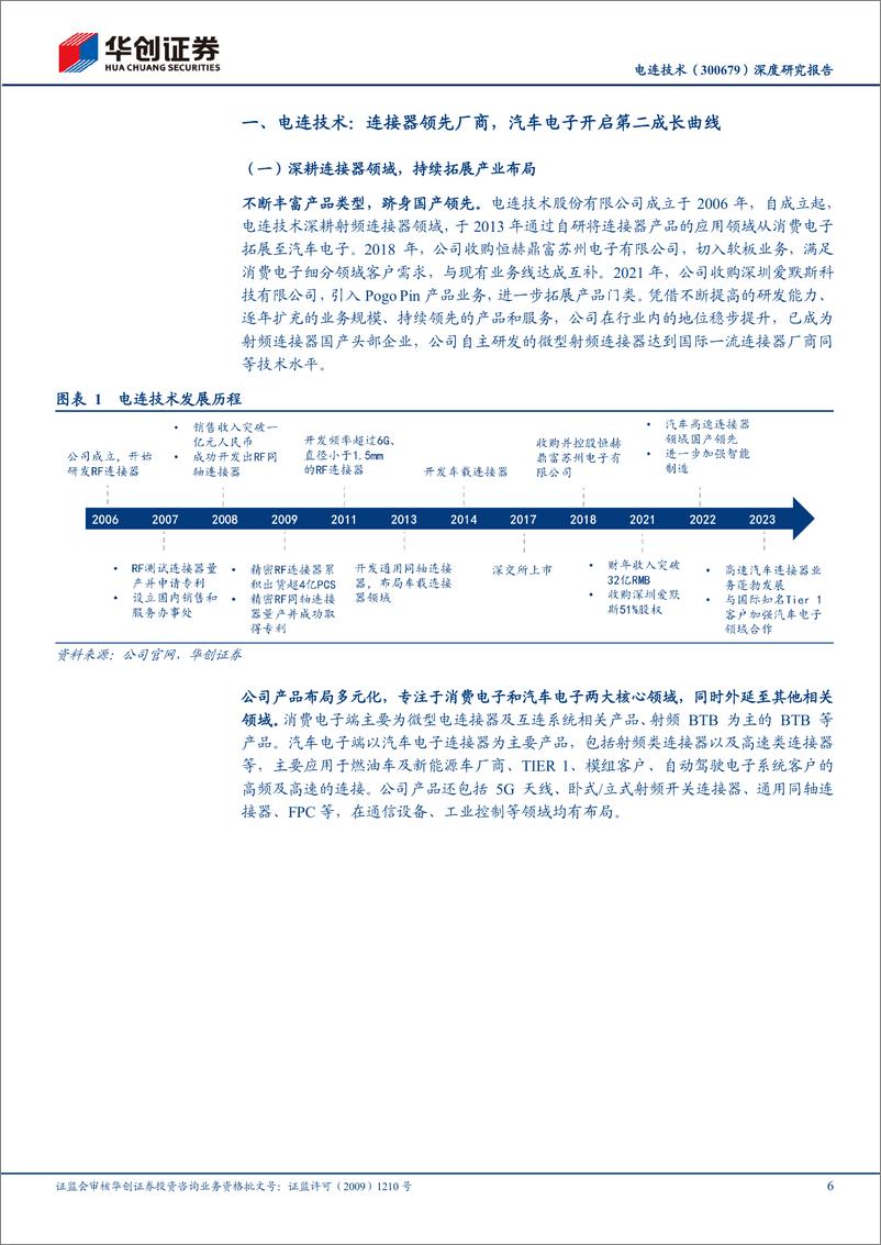 《电连技术(300679)深度研究报告：汽车业务迎快速成长，消费电子前瞻布局BTB连接器有望受益-240625-华创证券-34页》 - 第6页预览图