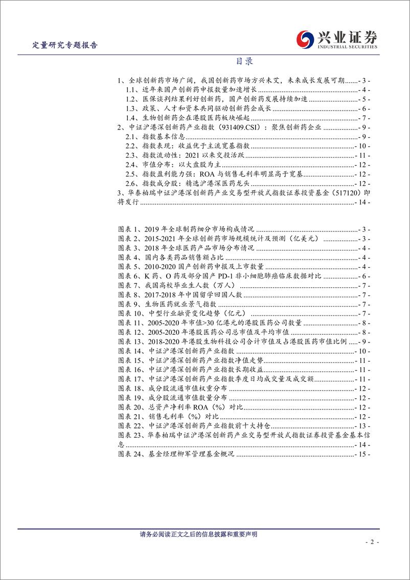 《工具型产品研究系列之八十八：华泰柏瑞中证沪港深创新药ETF即将发行，医揽三市，创新蓝海-20210623-兴业证券-16页》 - 第2页预览图