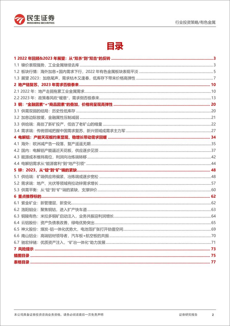 《金属行业2023年度策略系列报告之工业金属篇：需求侧枯木逢春，风物长宜放眼量-20221226-民生证券-79页》 - 第3页预览图