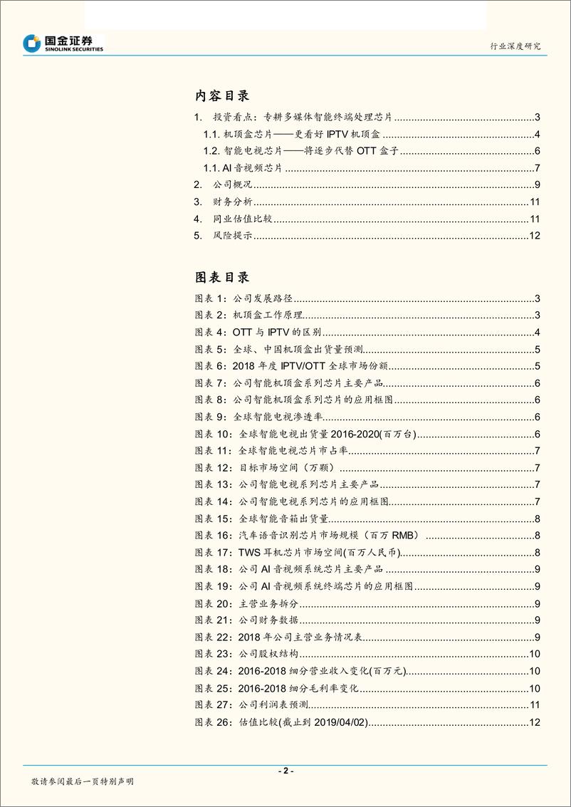 《科创板半导体行业研究：深耕多媒体芯片的晶晨-20190402-国金证券-14页》 - 第3页预览图